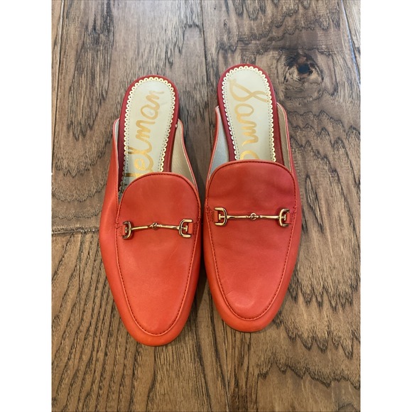 Sam Edelman Womens Linnie Mule Leather Red Size 6.5M - Picture 1 of 5